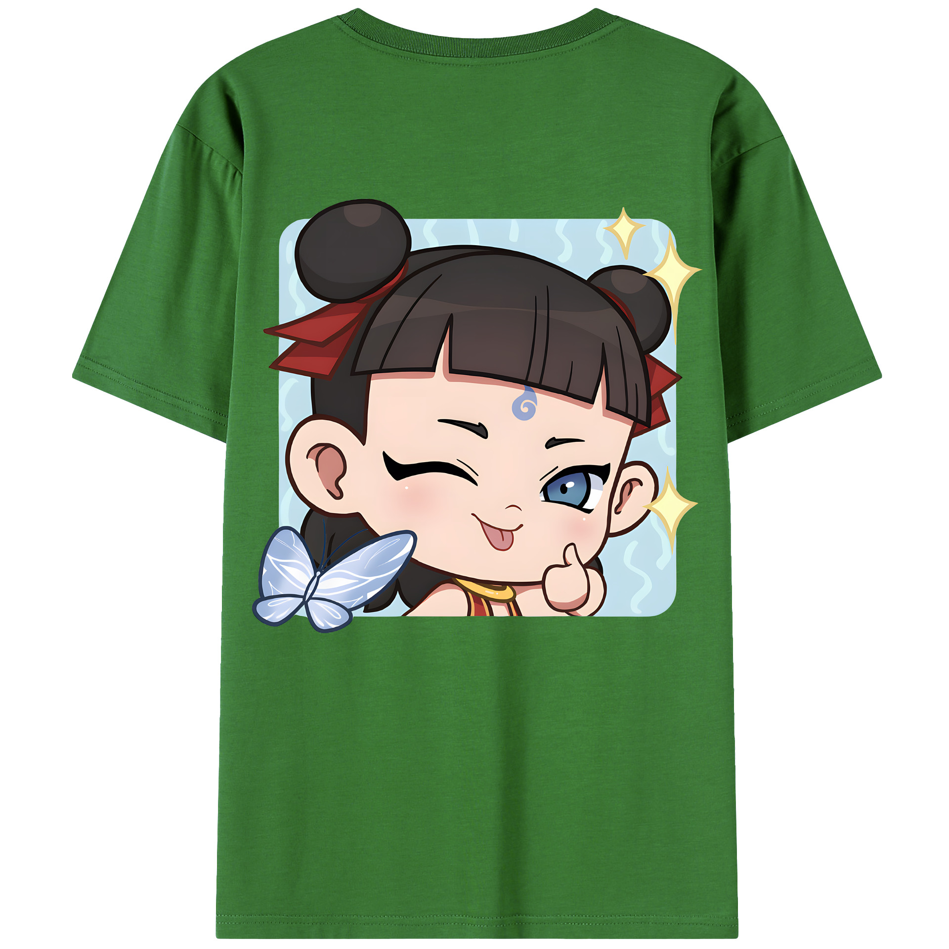 （画像用） Ne Zha 2 ナタ 魔童の大暴れ レディース半袖Tシャツ(バックプリント)